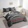 thumbnail image 3 of Manfei Kids Sports Game 7-Piece Twin Bedding Sets,Ice Hockey Bedding Comforter Set,Red White Gray Sheet Sets For Boys,Breathable Room Decor Reversible, 3 of 8