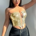 thumbnail image 7 of ibuvkizy Womens Tank Tops Loose Fit,Women Sexy Shiny Leather Strap with A Tied Waist for A Slimming Tube Top,Tank Tops for Women 2025, 7 of 7