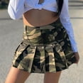 thumbnail image 3 of VUPSGEZ Women's Camo Pleated Skirt Skirt Skirt (Camouflage,S), 3 of 7