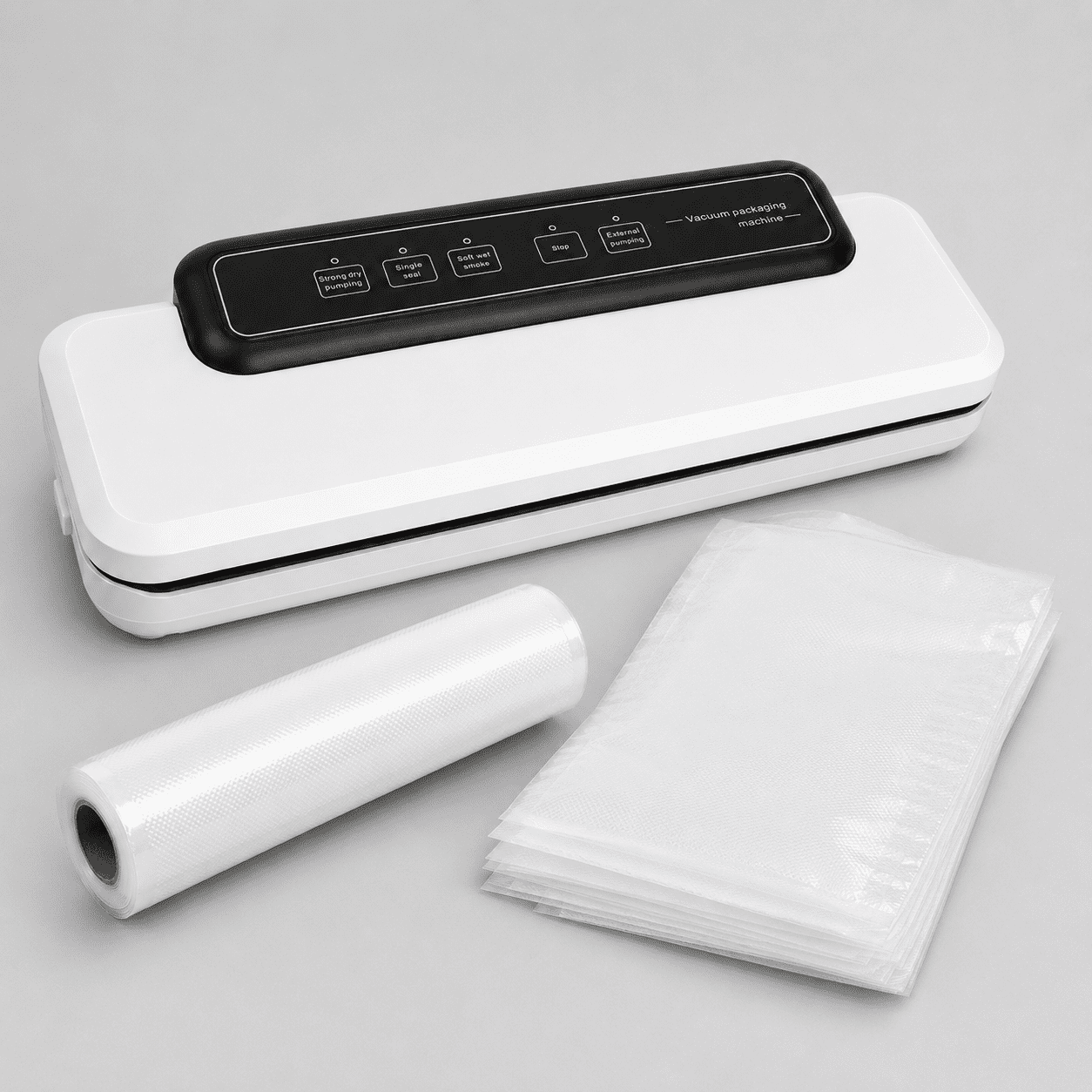 Electric Food Vacuum Sealer Machine with Bags, Automatic Food Preservation Sealing System