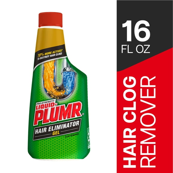 Liquid-Plumr Hair and Drain Clog Remover Gel, Septic Safe, Unscented, 16 fl oz