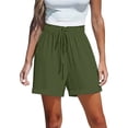 thumbnail image 2 of Womens Shorts Summer Casual Loose Elastic Waist Drawstring Comfy Lightweight Beach Shorts with Pockets, 2 of 9