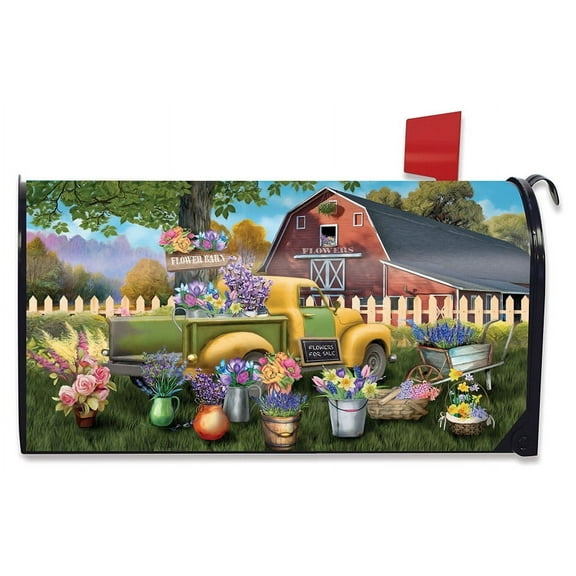 Briarwood Lane Flower Barn Spring Mailbox Cover