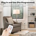 thumbnail image 2 of BN-LINK Mini Wireless Remote Control Outlet Switch Power Plug In for Household Appliances, Wireless Remote Light Switch, LED Light Bulbs, White (1 Remote + 3 Outlet) 1250W/10A, 2 of 7