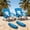 Blue, variant on Walchoice 2 Pack Beach Chairs, Low Back Support Folding Chair with Wide Seat, Lightweight Portable Chair with Cup Holder & Carry Bag, 250 LBS Capacity for Camping Picnic, Black