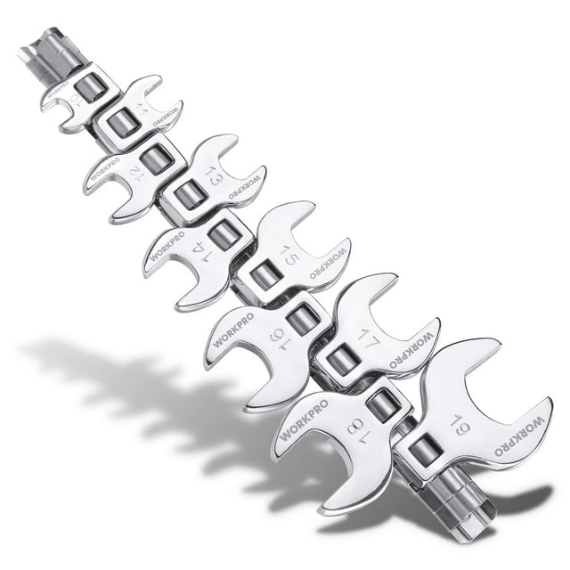 Juego de llaves Crowfoot WORKPRO 3/8 Drive, 10 piezas, 10-19 mm