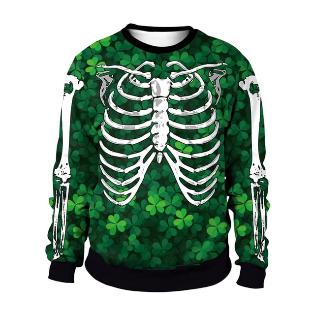 Sudadera de gran tamaño para hombre, chándal del Día de San Patricio, Año Nuevo Chino, ropa de calle Vintage, Y2K