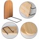 thumbnail image 3 of Natural Bamboo Bookend Large Capacity Office Book Ends Anti Slip Book Stand Holder Bookshelf Ends Fo, 3 of 5