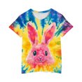 thumbnail image 4 of THDHVS Toddler Summer T-shirts,Summer Casual Tops for Kids,Girl Short Sleeve Tees Easter Graphic Cotton Summer T-Shirts Multicolor 7-8 Years, 4 of 4