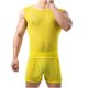thumbnail image 2 of Hombres Casual Cuello Redondo Manga Corta Cuello Redondo Jersey Ropa Interior Perspectiva Transpirable Sin Mangas Hombro Ancho Chaleco Pompotops  oipoqjl30596, 2 of 7