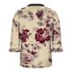 thumbnail image 5 of Camiseta Impresa con Cuello en V de Manga Corta de las Mujeres con Pliegues de Busto Y Mangas de Doblado Acampanadas, Blusa Casual de Poliéster Ligera para la Camiseta Diaria de Primavera, 5 of 6