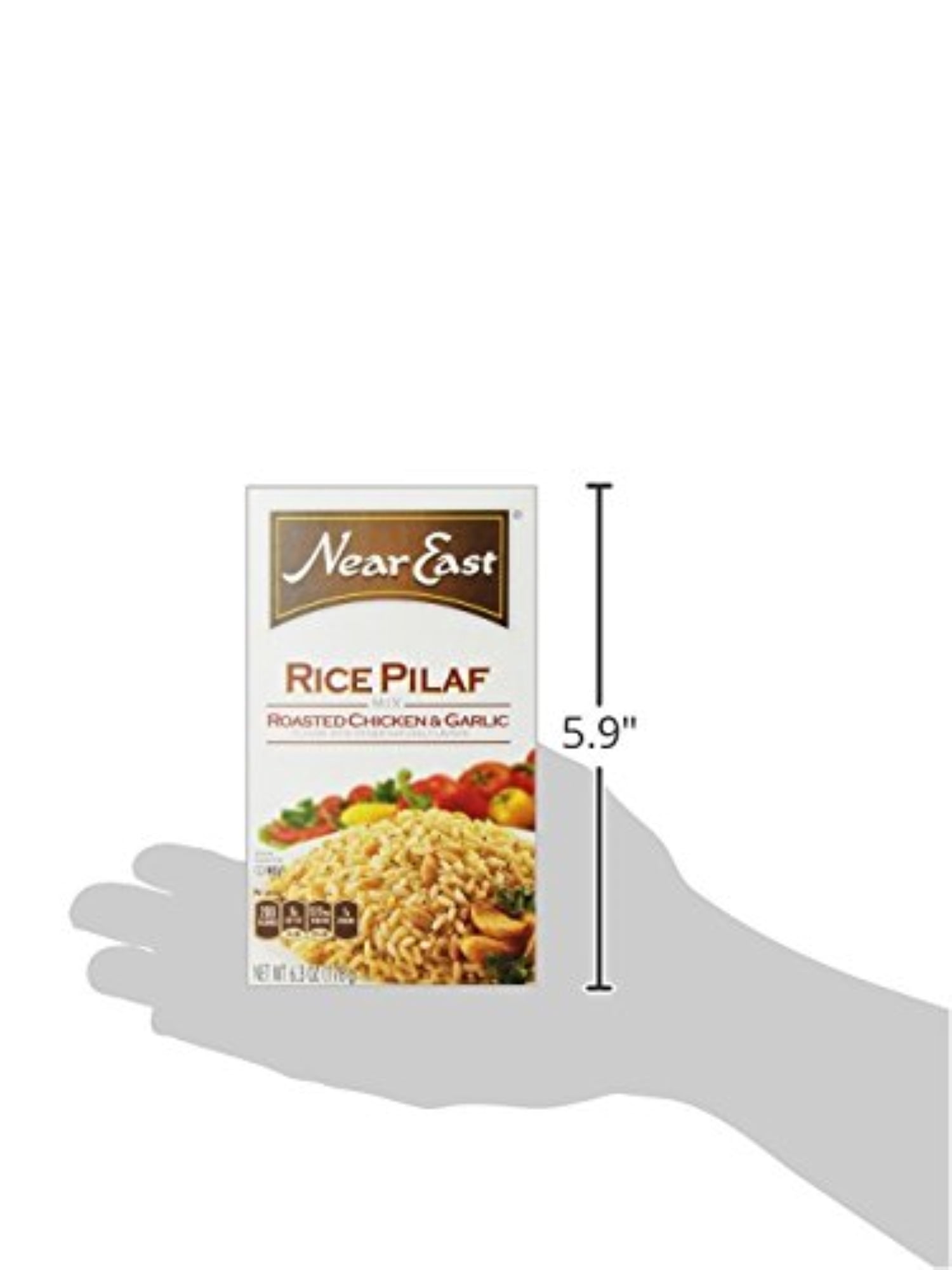 Near East Rice Pilaf Mix Roasted Chicken and Garlic 12-Pack 6.3 oz