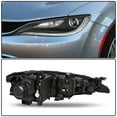 thumbnail image 5 of Left&Right For 2015-2017 Chrysler 200 Halogen Headlight w/ LED DRL Black Trim, 5 of 7