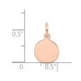 thumbnail image 4 of 14K Rose Gold Charm Pendant 16 mm 10 Plain .027 Gauge Circular Engraveable Disc, 4 of 4