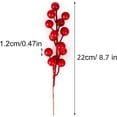 thumbnail image 6 of 35 Pack Christmas Tree Decorations,Burgundy Red Berry Picks Holly Berries Branches for Christmas Tree Decorations Crafts Wedding Holiday Season Winter Décor Home Decor (red), 6 of 7
