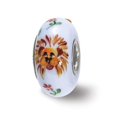 thumbnail image 1 of Reflection Beads QRS4001 Sterling Silver Reflections Hand Painted Lions, Purple Glass Bead, 1 of 1