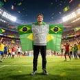 thumbnail image 6 of Tarmeek 2026 Brazil National Flag Soccer Fan Cloak Flag, Soccer Shawl Flag 3x5 Inch, Comfortable Lightweight High-Visibility for Match Day Support Gear for Viewing Parades Travel & Outdoor, 6 of 6