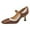 Brown, variant on YDN Women's Square Close Toe Mary Janes Kitten Low Heels Ankle Strap Slip On Pumps Chic Daily School Party Shoes Size 7 Red