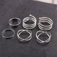 thumbnail image 1 of 6pc/set New Unique Ring Set Punk Alloy Knuckle Rings for Womens Finger Ring 6 PCS Rings, 1 of 6