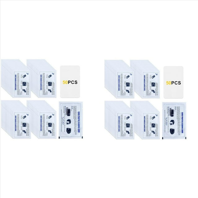 CR80 Card Reader Cleaning Cards, 100PCS Dual Side Card Reader Cleaner, POS Swipe Terminal Cleaning Cards