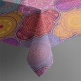 thumbnail image 3 of Boho Bohemia Flower Rectangle Tablecloth 60"x84",Waterproof Polyester Rectangle Table Cloth, Wipeable Spillproof Polyester Tablecloth for Dining, Camping, Indoor and Outdoor, 3 of 5