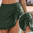 thumbnail image 6 of ClodeEU Women's Sheer Mesh Patchwork Drawstring Bikini Set,Modest Two Piece Swimsuit Army Green,Womens Plus L, 6 of 8