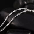thumbnail image 5 of K-KED Bulk 925 Silver Water Wave Link Chain Necklace Pendant Delicate Jewelry findings 16"-30"-22"-5pcs, 5 of 9