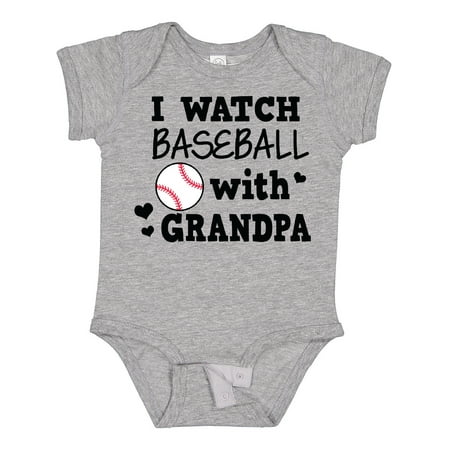 

Inktastic I Watch Baseball with My Grandpa Gift Baby Boy or Baby Girl Bodysuit