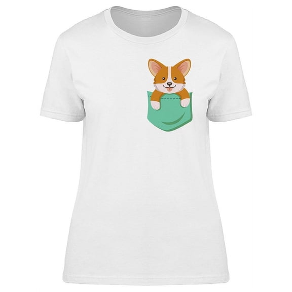Pocket Corgi T-Shirt Women -Image by Shutterstock, Female Small