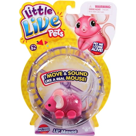 Moose Toys Little Live Pets Season 1 Lil' Mouse Single Pack, Little (Best Pet For First Time Owners)