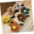 thumbnail image 3 of 6pcs Plush Flower Hair Clip Girl Hair Clips Duck Billed Hair Clips Women Hair Accessories Flower Claw Clip Girl Claw Clips Winter Plush Plastic, Plush Women Jaw Clips, 3 of 4