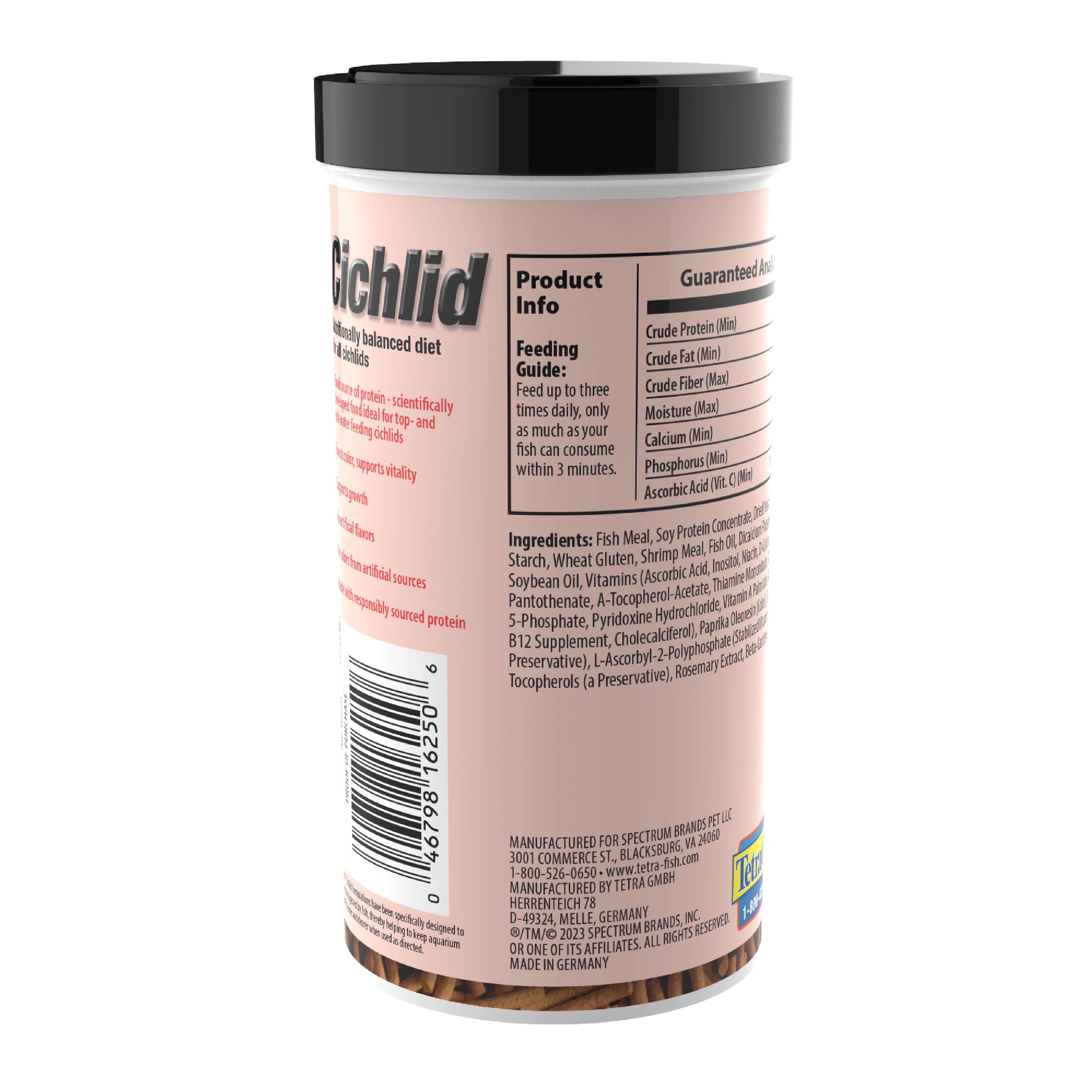 Tetra TetraCichlid Floating Cichlid Sticks Fish Food, Nutritionally Balanced Diet, 5.65 oz.