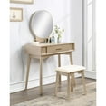 thumbnail image 5 of Maly Contemporary Wood Vanity and Stool Set, Gold, 5 of 6