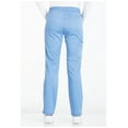 thumbnail image 3 of Dickies Essence Medical Scrubs Pant for Women Mid Rise Straight Leg Drawstring DK106T, XS Tall, Ciel Blue, 3 of 7