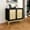 Black, variant on Storage Cabinet with Rattan Doors,Rattan Sideboard Buffet Cabinet with 2-Tier Shelf 3 Adjustable Holes,Kitchen Cupboard Console Table with Iron Bracket up to 99Lbs for Dining Room,Living Room(Beige)