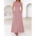 thumbnail image 2 of Vestido largo ZESICA Summer 2025 con un solo hombro, rosa, 2 of 6