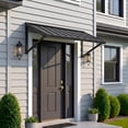 thumbnail image 2 of BACKYARD BEAUTIFUL Metal Awning 40" x 24", Front Door and Window Canopy with Powder-Coated Frame, Weather Resistant Sun and Rain Shelter for Patio, Entrance, Porch and Balcony, Dark Gray, 2 of 9