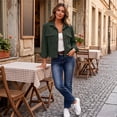 thumbnail image 7 of Jacket Women Fall Barn Cropped Corduroy Jacket Y2K Button Down Shacket M, 7 of 7