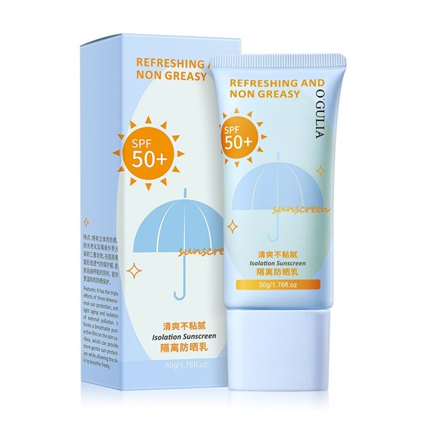 Crema Solar SPF50 para el cuidado de la piel, loción refrescante para el cuerpo, aislamiento UV, antienvejecimiento, cosméticos, 50g Fivean unisex