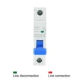 thumbnail image 3 of 1Pcs Interruptor Automático en Miniatura 1P 6A DC 250V M80DC Montaje en Riel DIN Protección Térmica Magnética Azul, 3 of 7