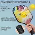 thumbnail image 2 of Pickleball Paddles Set Of 2, Fiberglass Surface, Tropical Jungle Print, 4 Balls & Bag, 2 of 5