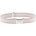 thumbnail image 1 of Kids Elastic Adjustable Strech Belt With Silver Square Buckle - Beige And White Stripes, 1 of 4