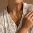 thumbnail image 3 of Turandoss Bow Necklace for Women Girls Dainty 14K Gold Plated Cubic Zirconia Bow Pendant Choker Necklaces Chain Trendy Summer Non Tarnish Jewelry Gift for Women, 3 of 8