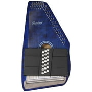 Oscar Schmidt 21 Chord Autoharp, Quilted Maple Top, Trans Blue, OS21CQTBL