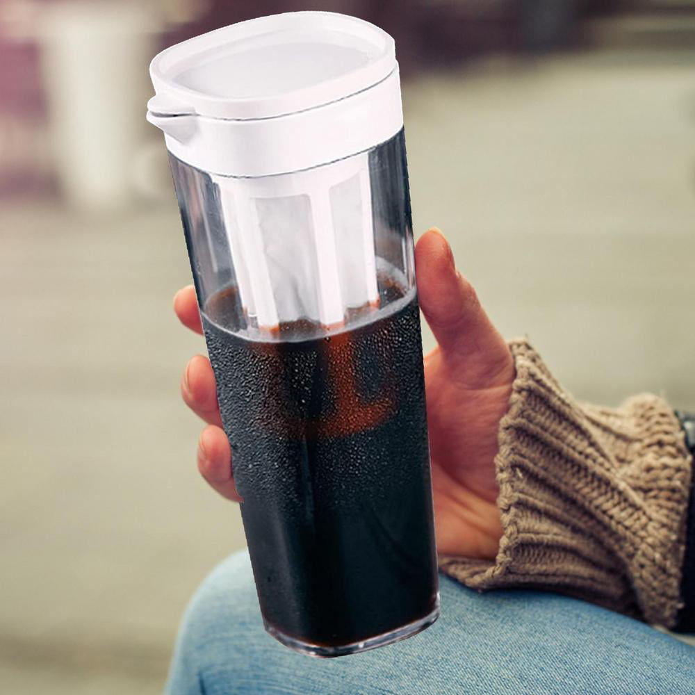 Cold Brew Coffee Maker, 1.1L Leakproof Travel Coffee Mug Large Capacity