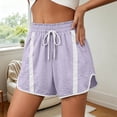 thumbnail image 6 of Uaswgudfs Women's Color Block Athletic Shorts, Elastic Drawstring Loose Fit Casual Shorts for Summer Sports & Daily Wear, 6 of 6