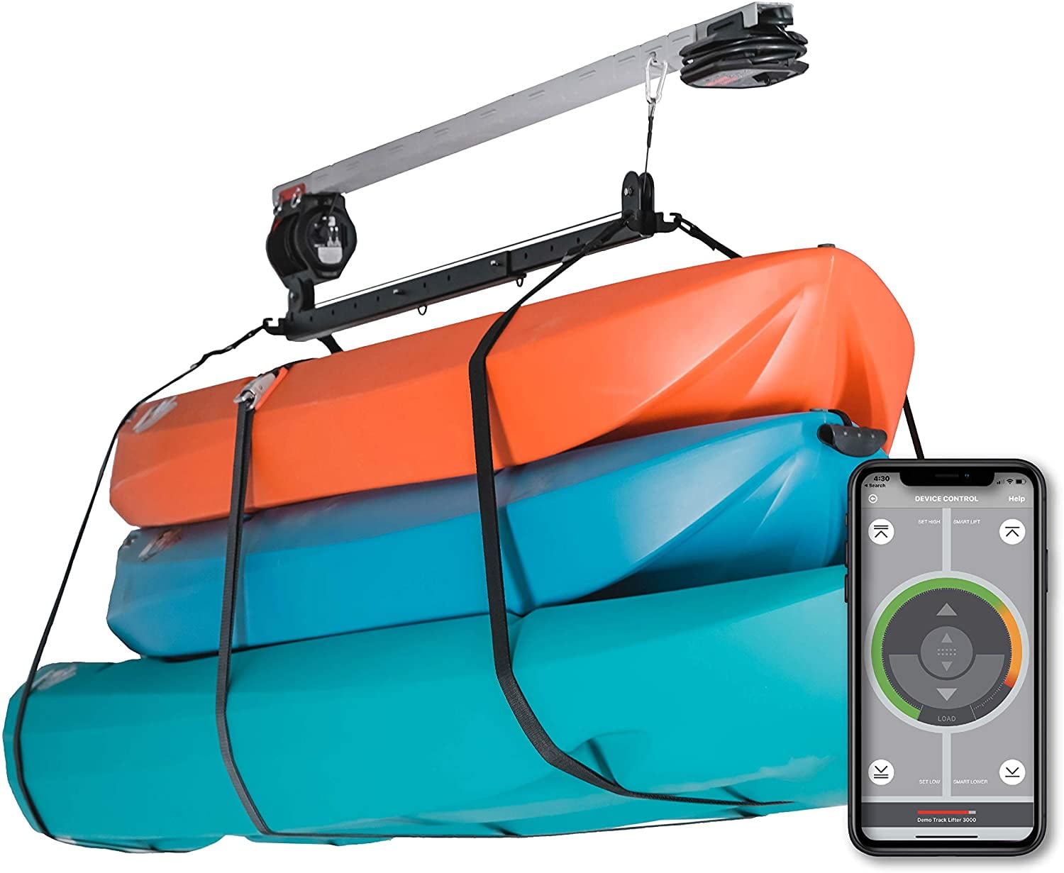 Garage Smart Universal XL Lifter, Motorized Garage Storage Hoist. iOS