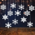 thumbnail image 6 of Selrti 12 Pcs Felt Snowflake Christmas Ornaments White Snowflake Hanging Decoration for Winter Tree Mantel Wall Home Party Decor, 6 of 7