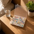 thumbnail image 4 of Storage Organizer 56 Compartment Clear Plastic Box White Portable for Small Parts Crafts Jewelry, 4 of 6