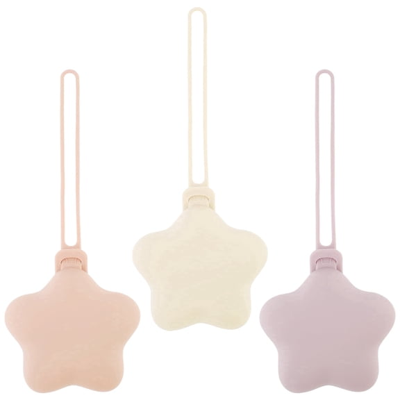 Hvxrjkn 3Pcs Silicone Pacifier Holder Case Safe and Soft Material Pacifier Pouch Portable Case Protective Storage Case Easy to Clean